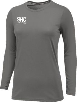 Nike Women's L/S All Purpose Shirt, Grey